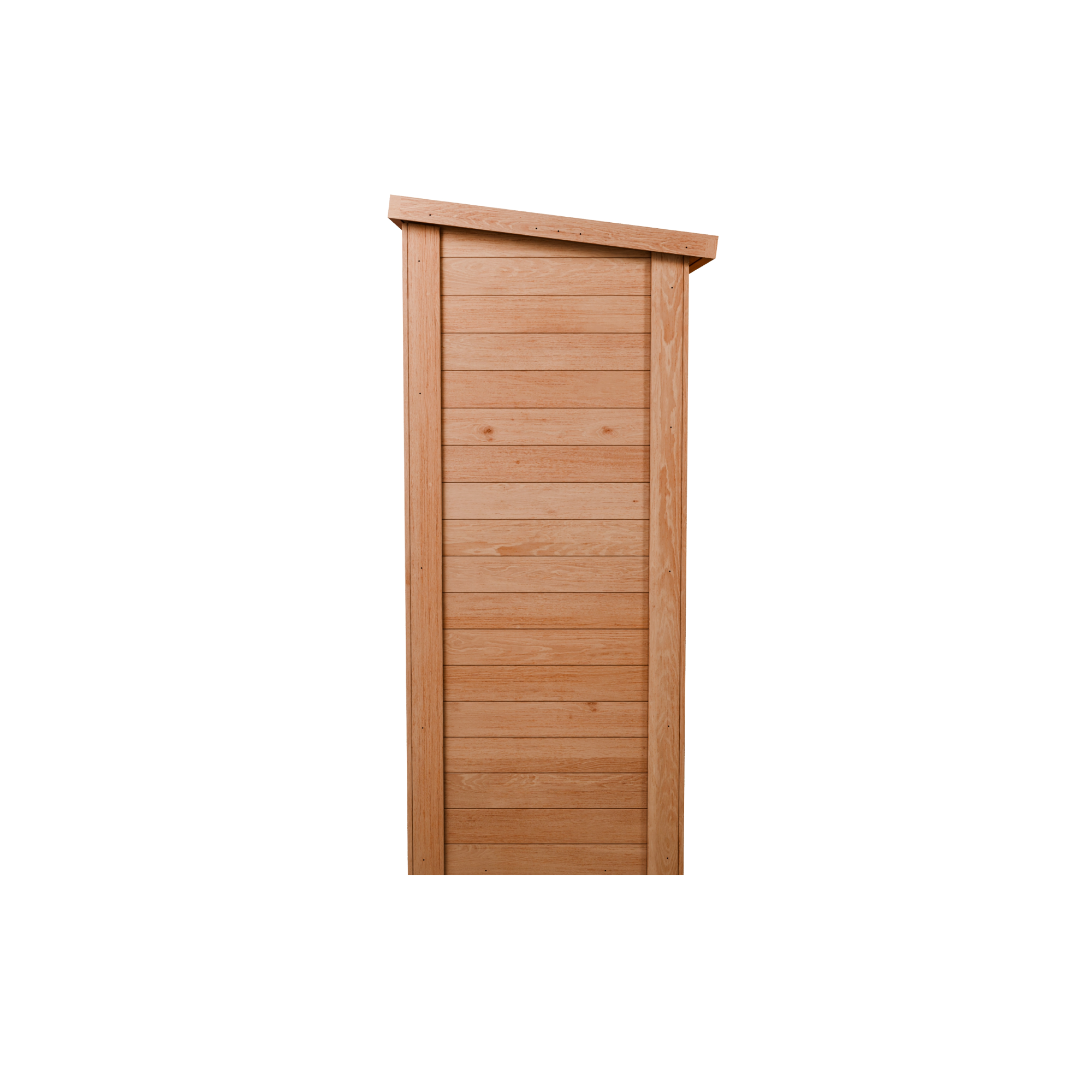 CedarCraft | Heavy Duty | 5 ft. x 2.5 ft. | Solid Cedar Wood | Lean To Storage Shed | with Double Doors and Modern Pent Roof | Protective finish | 12.5 sq. Ft.