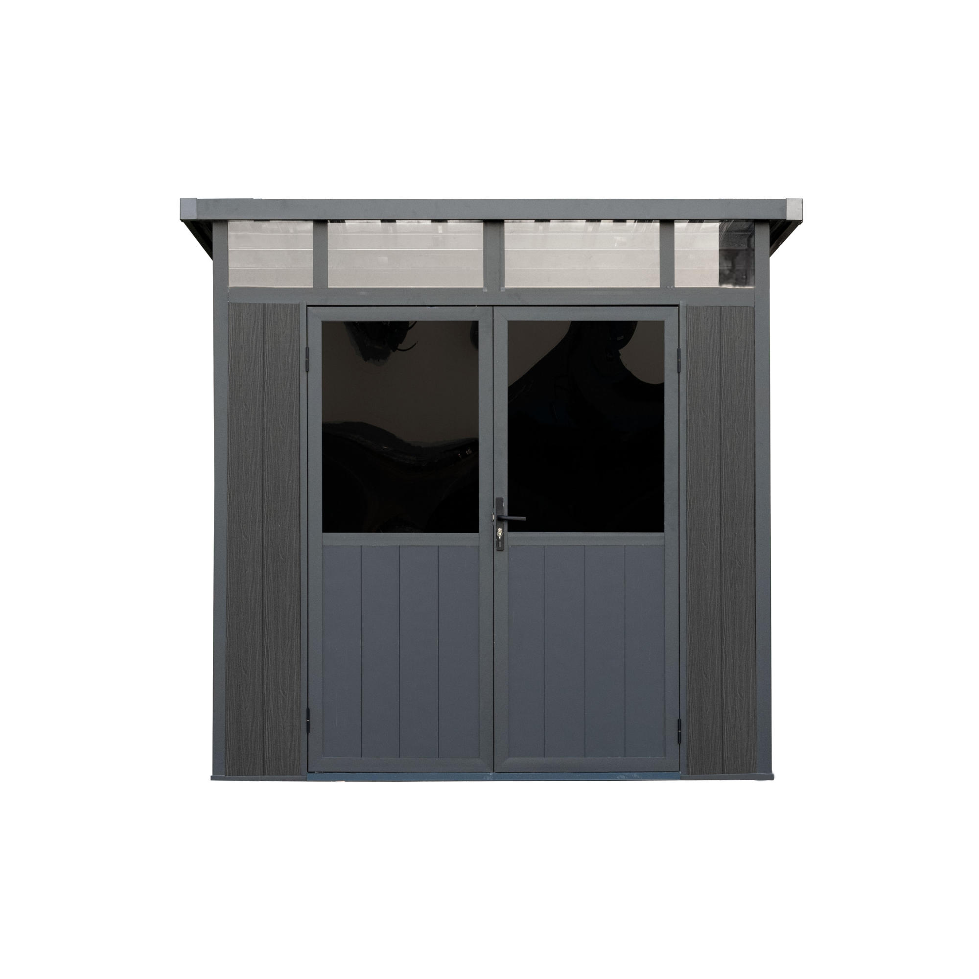 7 ft. x 7 ft. Wood Plastic Composite Heavy Duty Shed Graphite Color