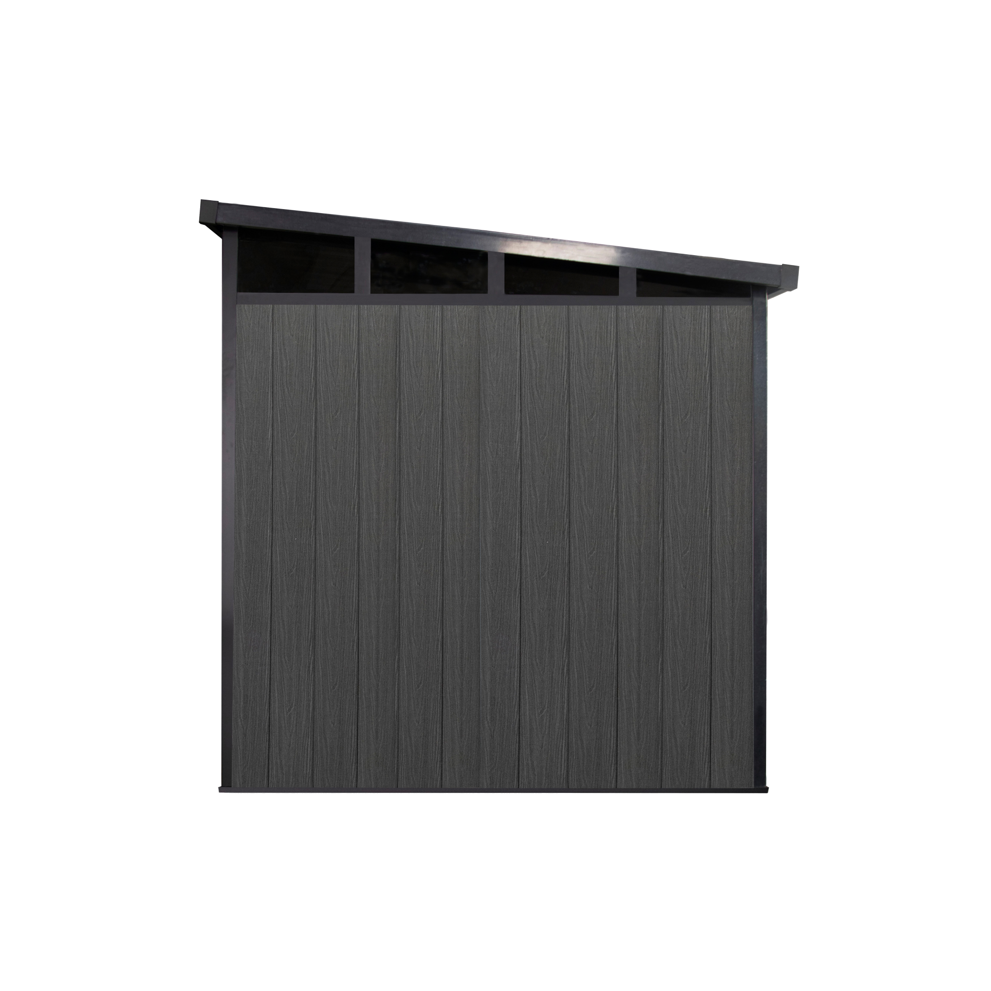 7 ft. x 7 ft. Wood Plastic Composite Heavy Duty Shed Graphite Color