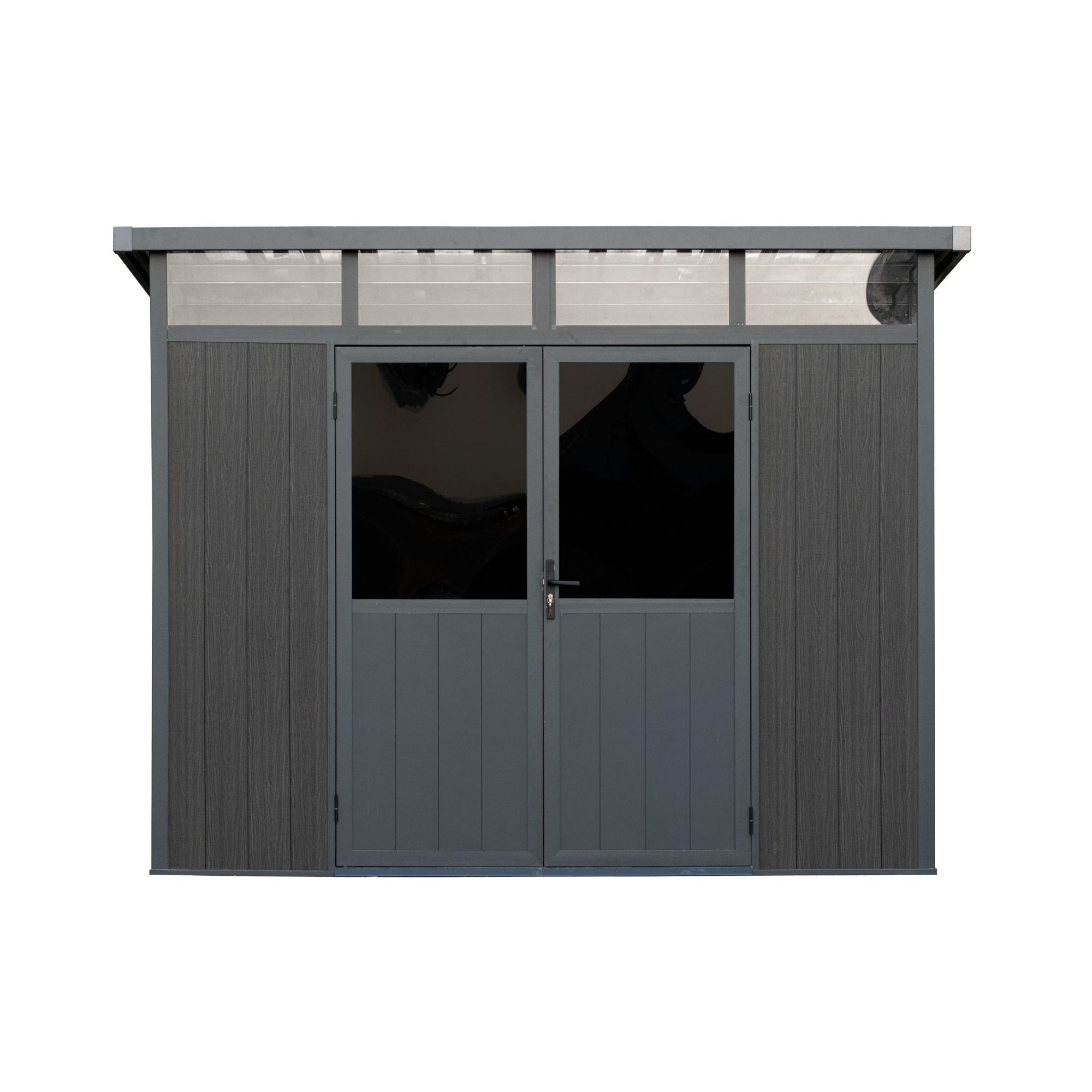 9 ft. x 7 ft. Wood Plastic Composite Heavy Duty Shed Graphite Color
