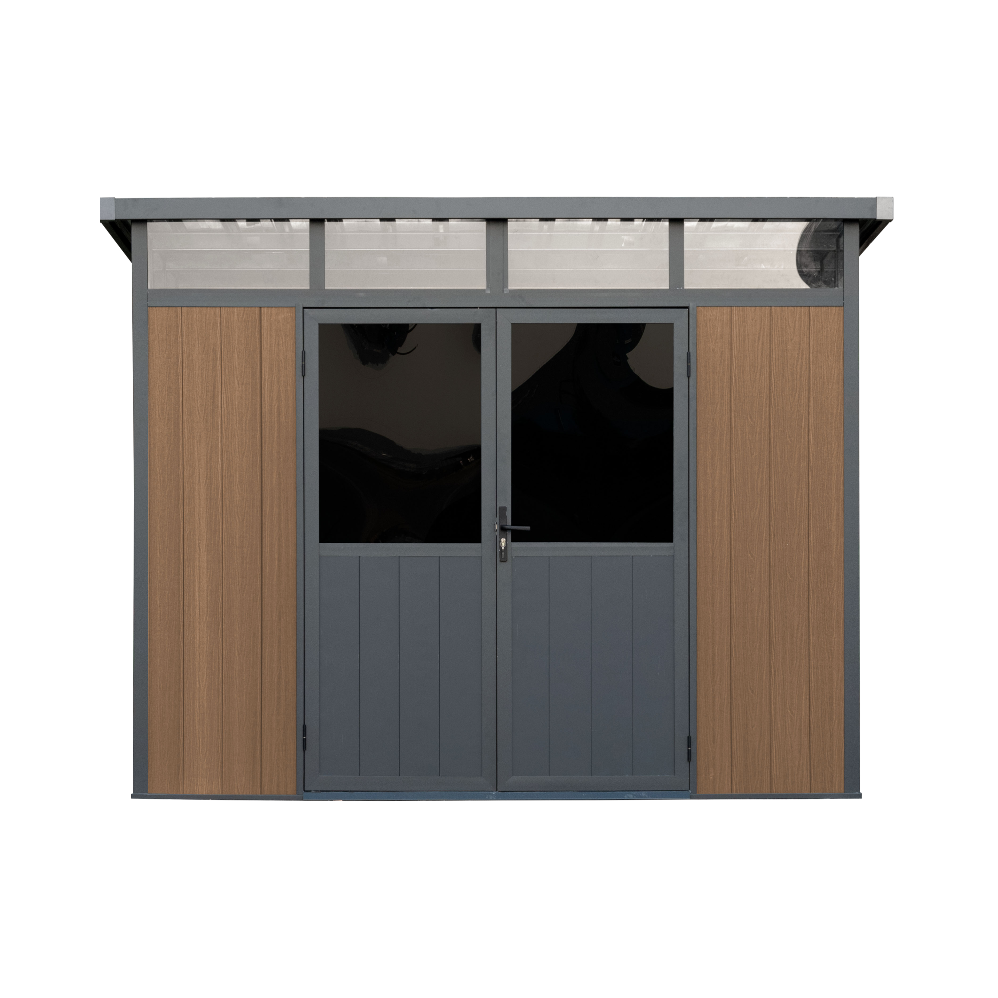 9 ft. x 7 ft. Wood Plastic Composite Heavy Duty Shed Brown Color