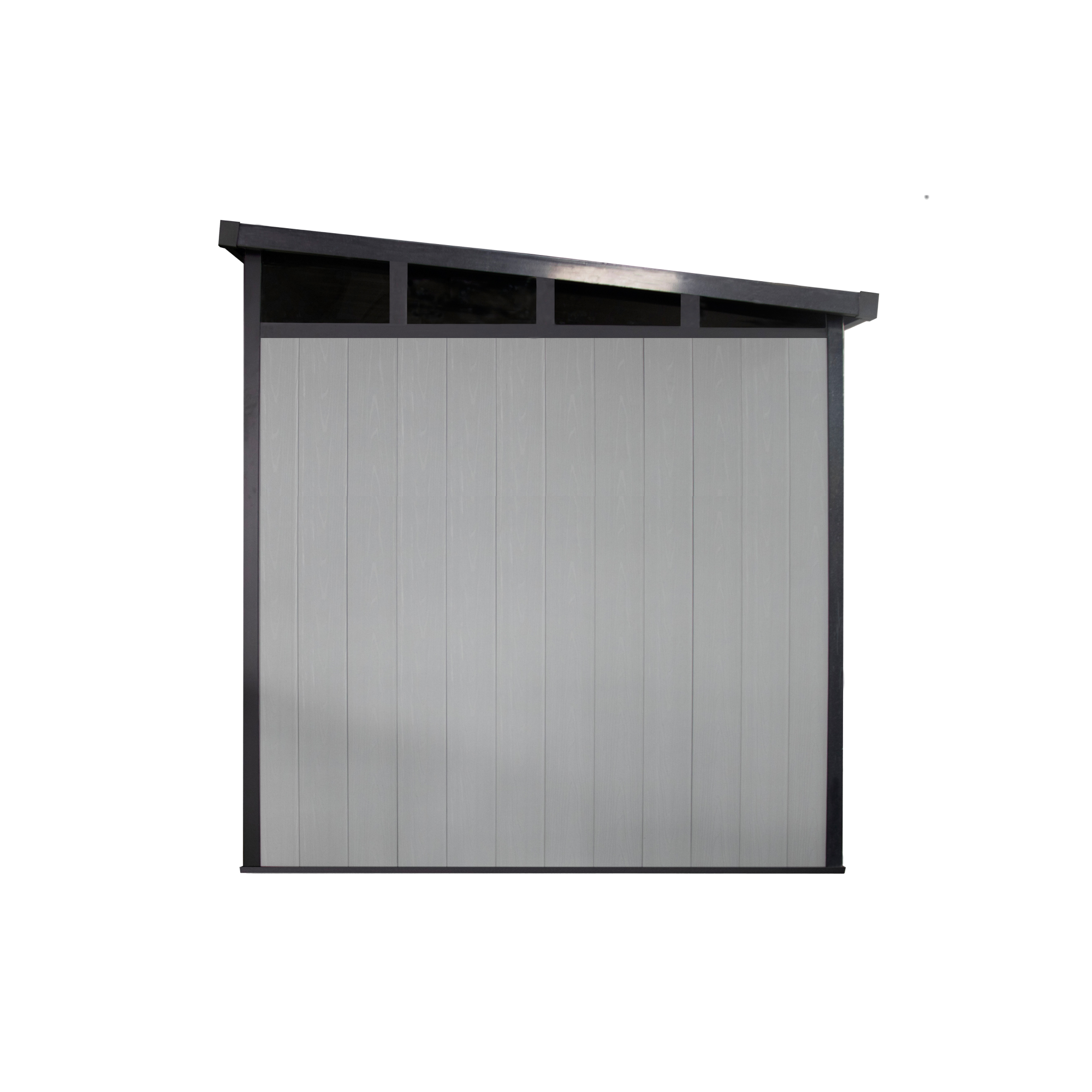 11 ft. x 7 ft. Wood Plastic Composite Heavy Duty Shed Gray Color