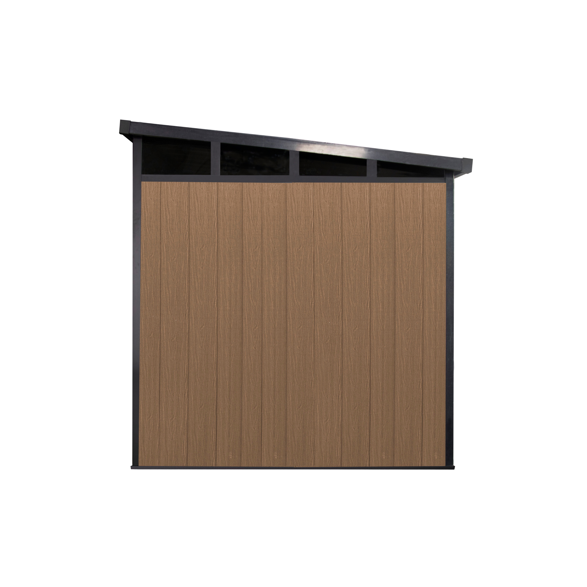 11 ft. x 7 ft. Wood Plastic Composite Heavy Duty Shed Brown Color
