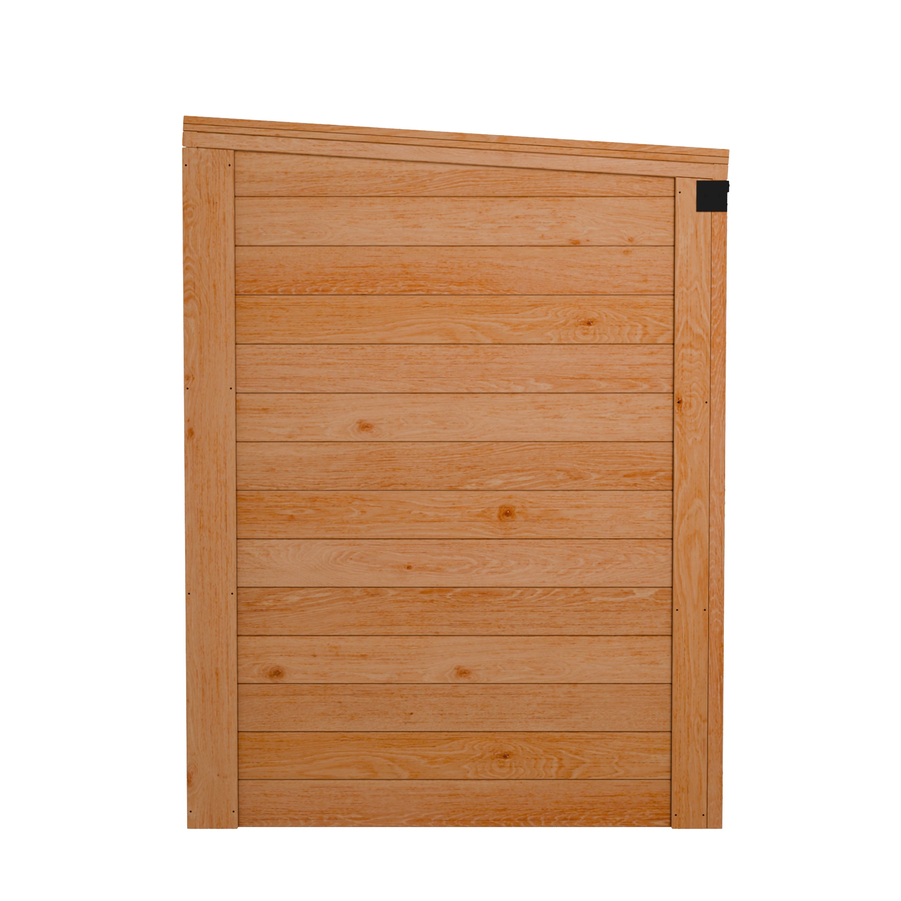 Garbin | Large 6 ft. x 3.5 ft. | Solid Cedar Wood | Heavy Duty | Trash Can & Recycling Bin | Horizontal Storage Shed | with Double Doors & Lid | with Protective Finish | 21 sq. Ft.