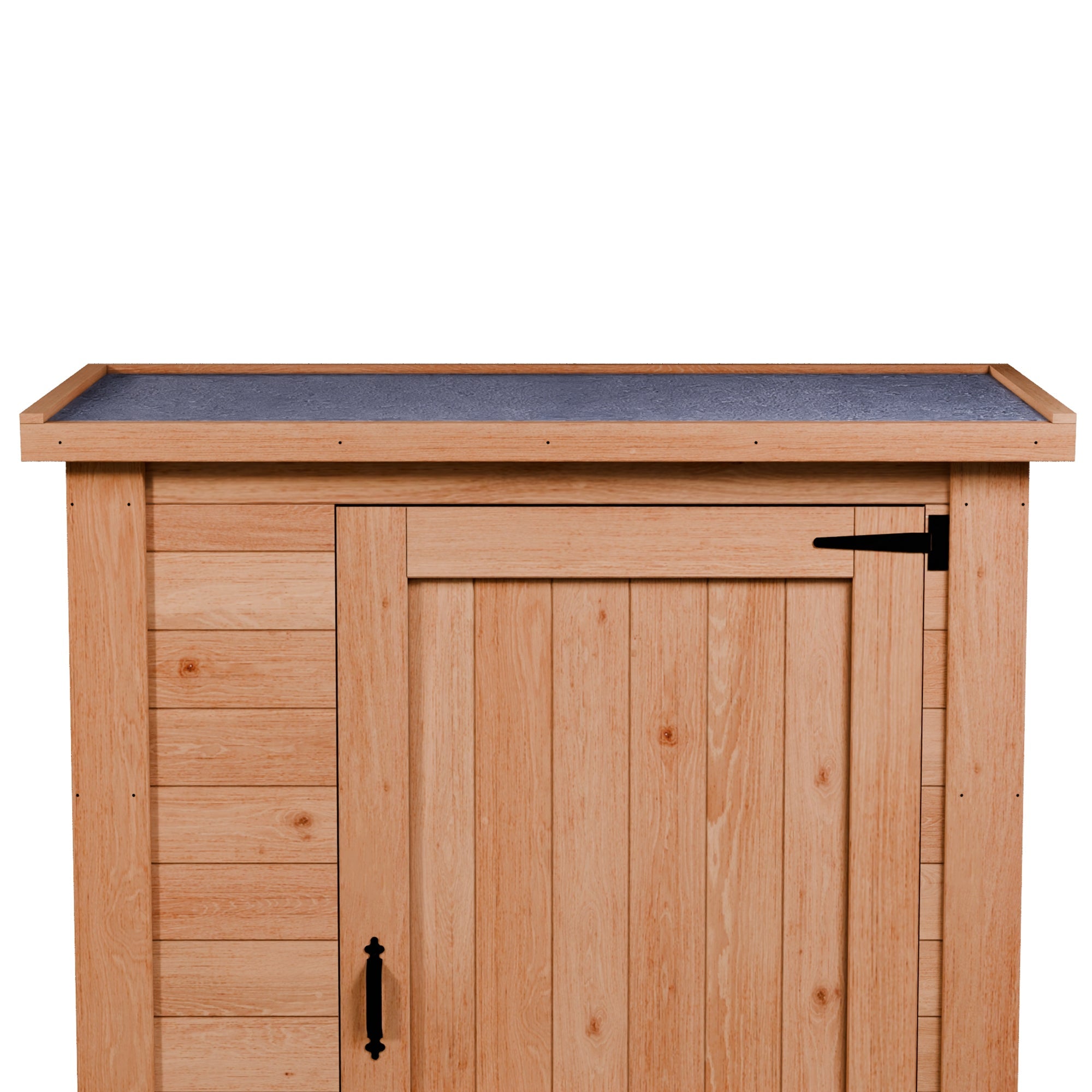 CedarCraft | Heavy Duty | 4 ft. x 2 ft. | Solid Cedar Wood | Lean To Storage Shed | with Single Door and Modern Pent Roof | Protective Finish | 8 sq. ft.