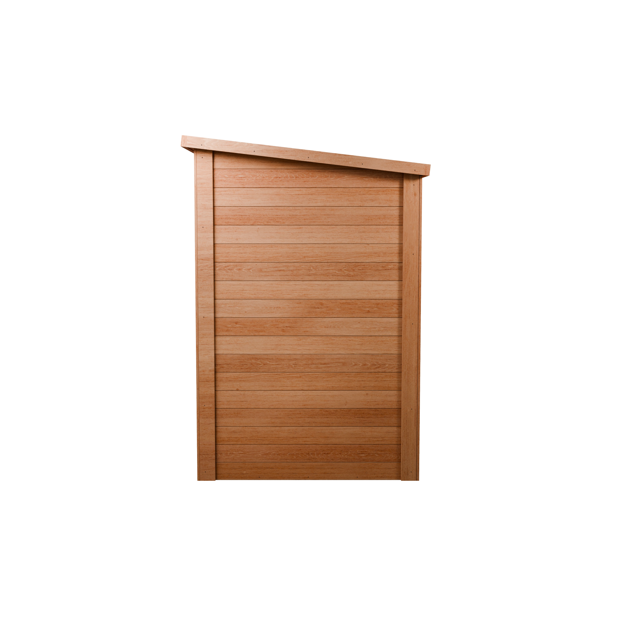 CedarCraft | Heavy Duty | 7.5 ft. x 4 ft. | Solid Cedar Wood | Lean To Storage Shed | with Double Doors and Modern Pent Roof | Protective Finish | 30 sq. ft.
