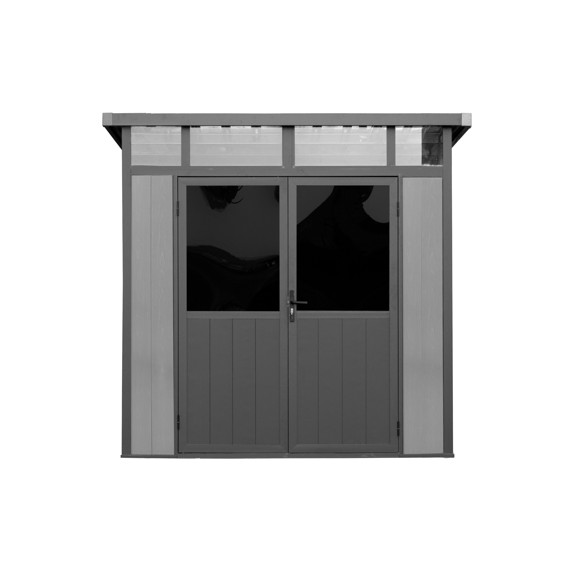 7 ft. x 7 ft. Wood Plastic Composite Heavy Duty Shed Gray Color