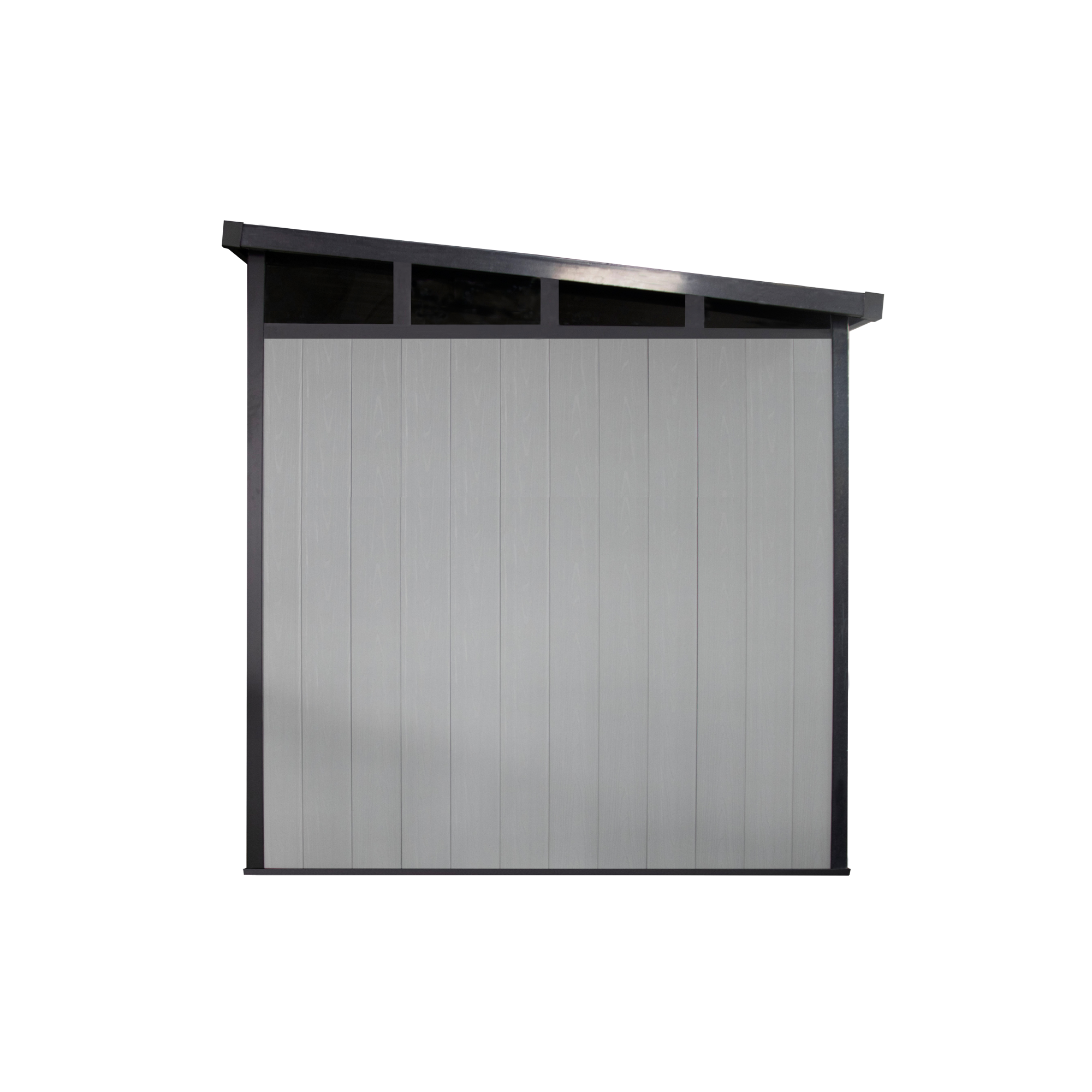7 ft. x 7 ft. Wood Plastic Composite Heavy Duty Shed Gray Color