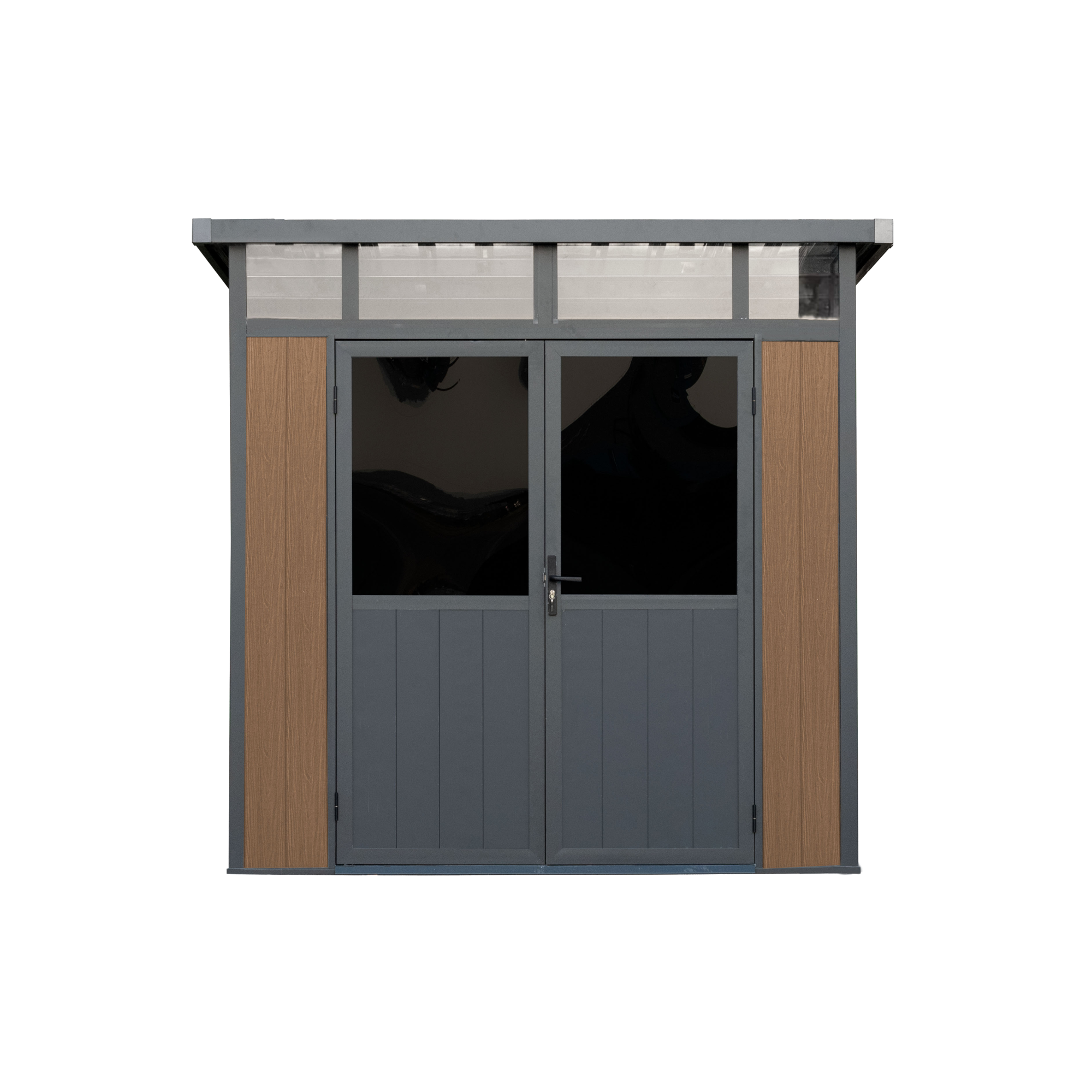 7 ft. x 7 ft. Wood Plastic Composite Heavy Duty Shed Brown Color