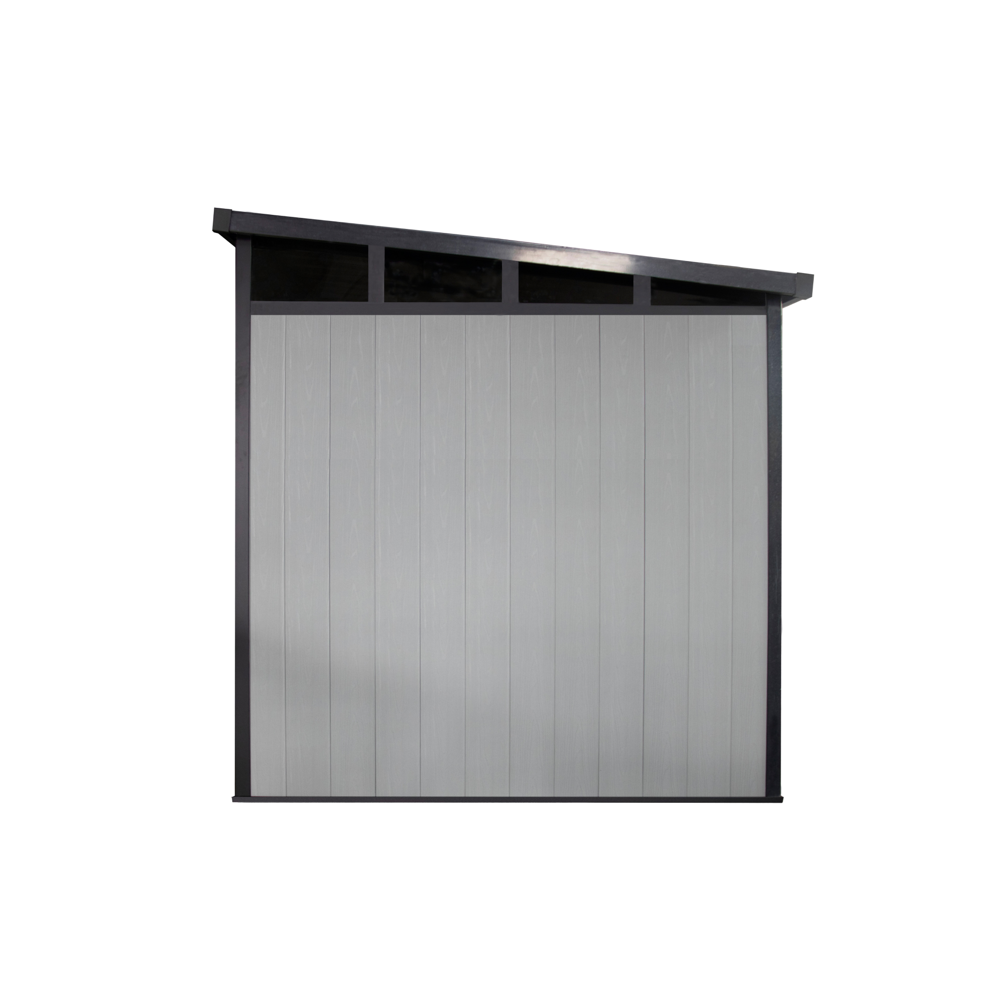 9 ft. x 7 ft. Wood Plastic Composite Heavy Duty Shed Gray Color