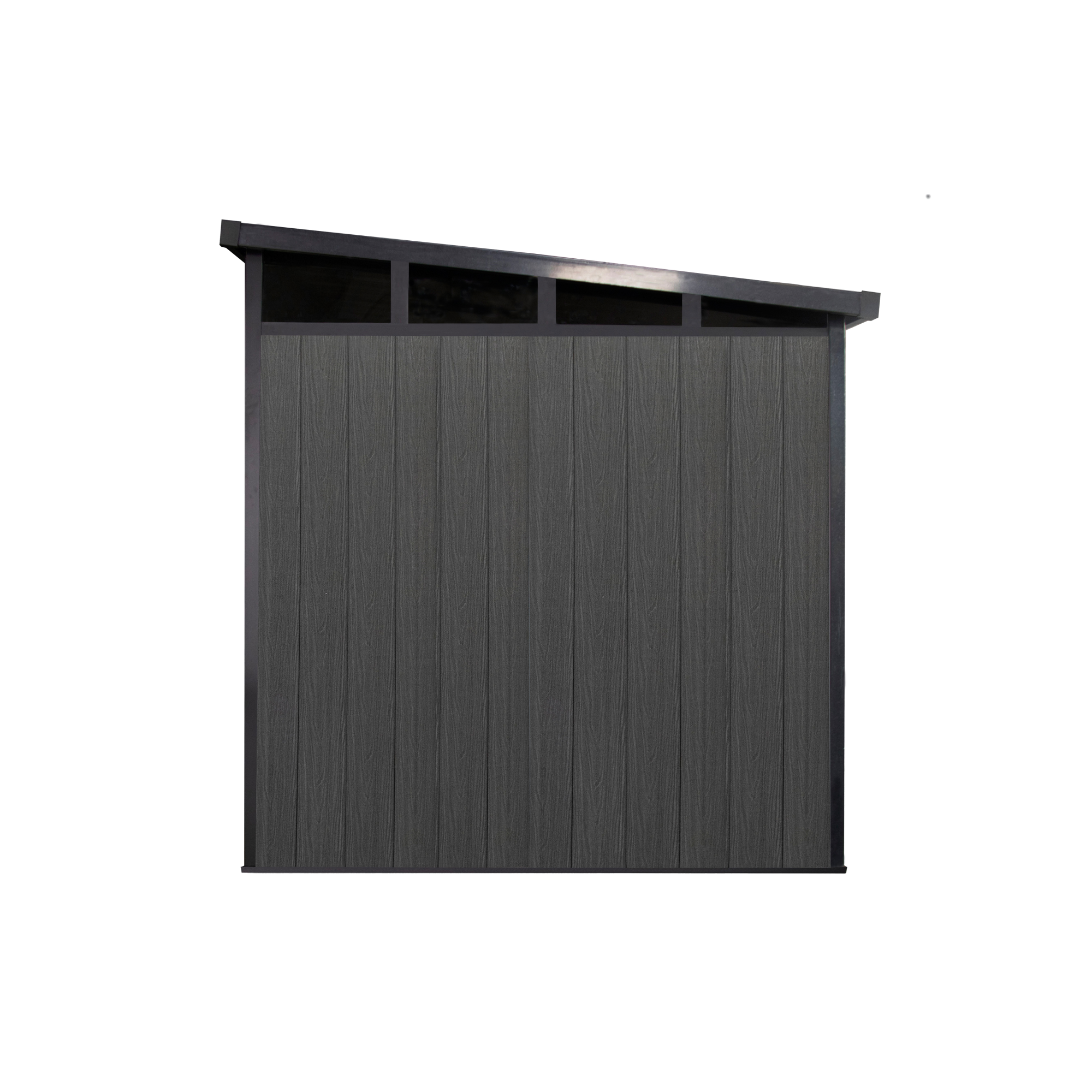 9 ft. x 7 ft. Wood Plastic Composite Heavy Duty Shed Graphite Color