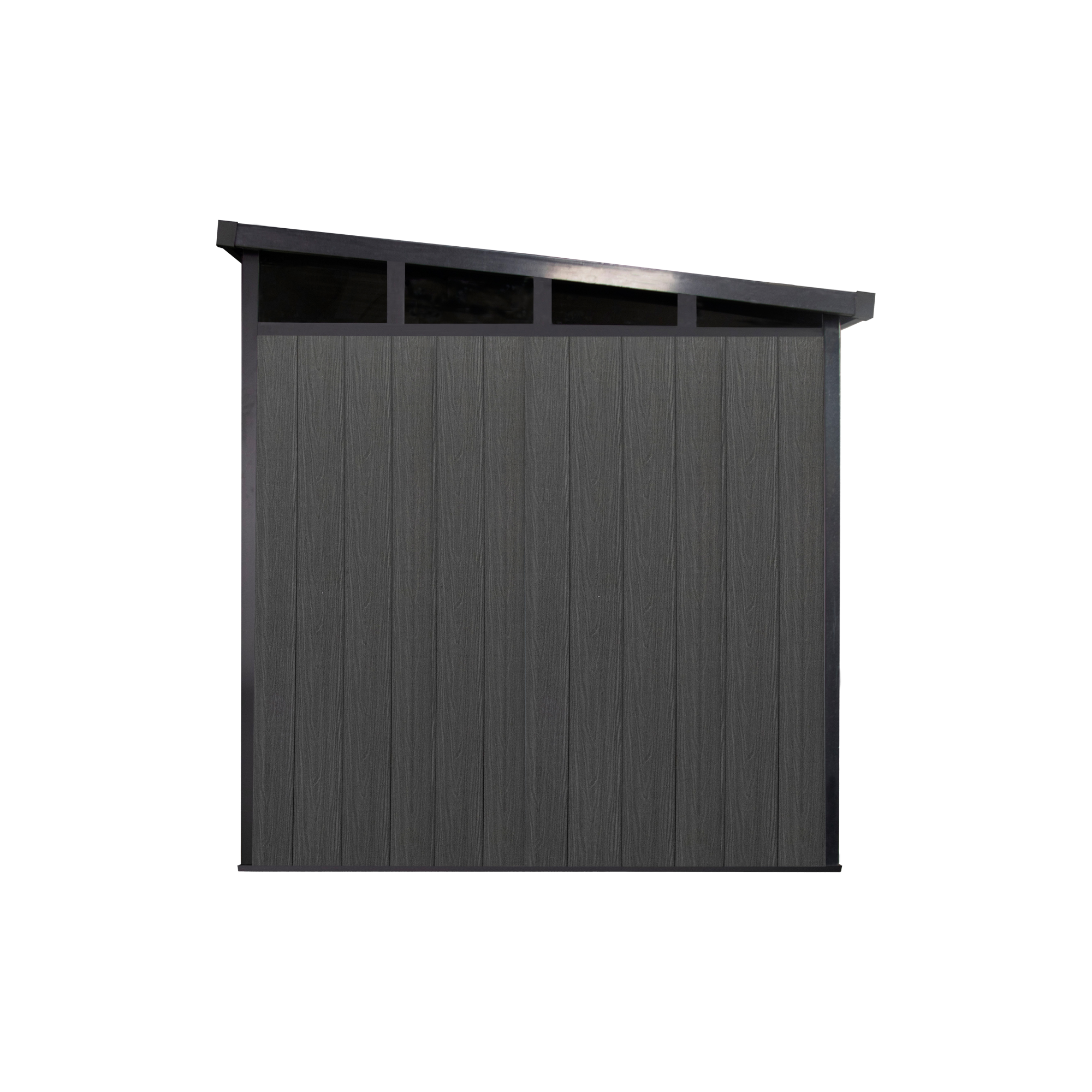 11 ft. x 7 ft. Wood Plastic Composite Heavy Duty Shed Graphite Color